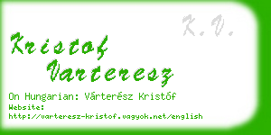 kristof varteresz business card